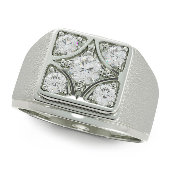 1 ct. tw. Men’s Lab-Grown Diamond Men's Ring - Main View - Vowmira lab-grown diamond jewelry