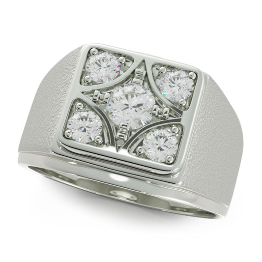 1 ct. tw. Men’s Lab-Grown Diamond Men's Ring - Main View - Vowmira lab-grown diamond jewelry