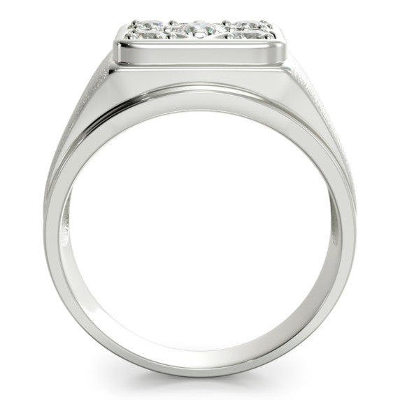 1 ct. tw. Men’s Lab-Grown Diamond Men's Ring - Detail View - Vowmira lab-grown diamond jewelry