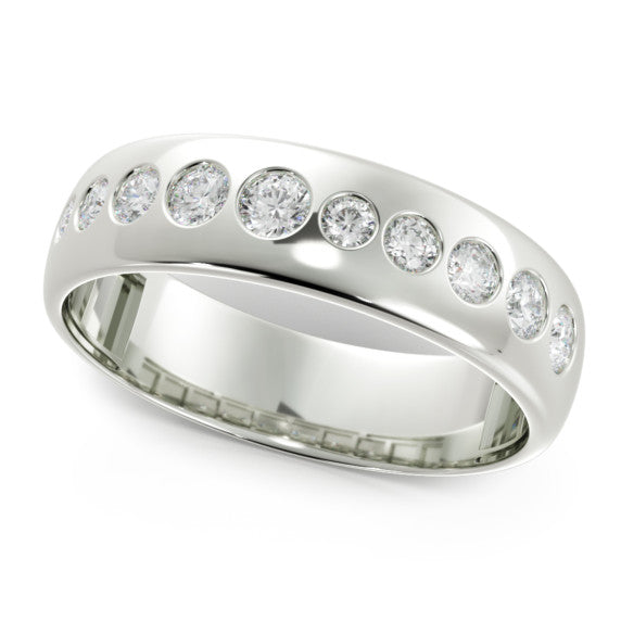 ½ ct. tw. 10 Stone Lab-Grown Diamond Band - Main View - Vowmira lab-grown diamond jewelry