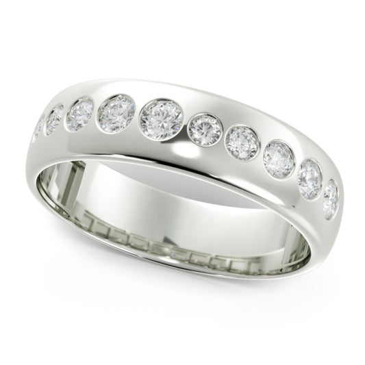 ½ ct. tw. 10 Stone Lab-Grown Diamond Band - Main View - Vowmira lab-grown diamond jewelry