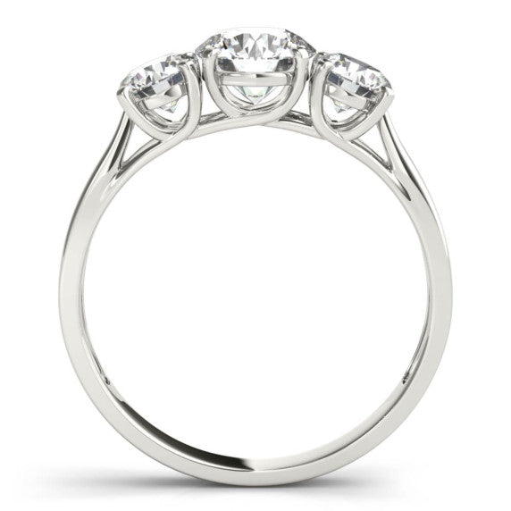 1 1/2 ct. tw. Classic 3 Stone Lab-Grown Diamond Ring - Detail View - Vowmira lab-grown diamond jewelry