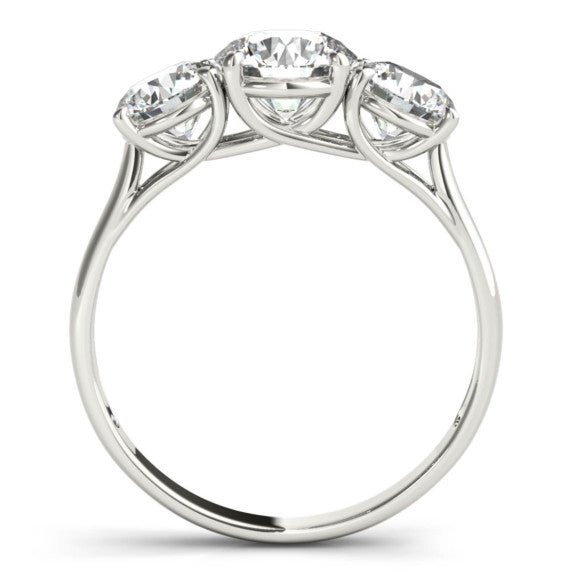 2 ct. tw. Classic 3 Stone Lab-Grown Diamond Ring - Detail View