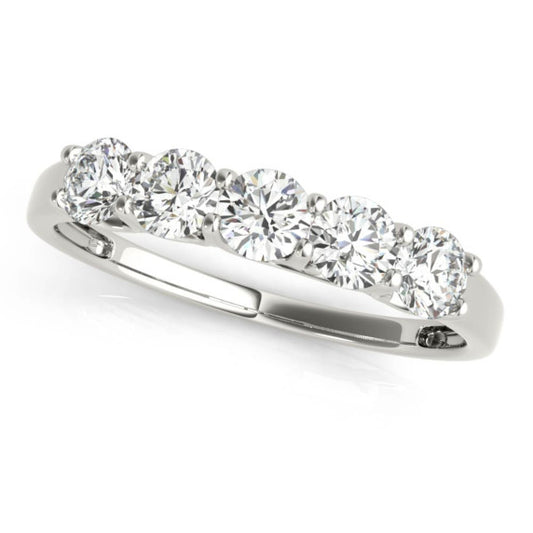 3/4 ct. tw. Classic 5 Stone Lab-Grown Diamond Band - Main View - Vowmira lab-grown diamond jewelry