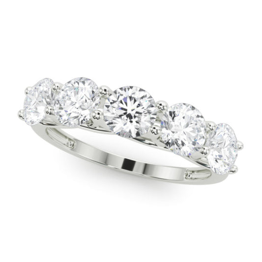 2 ct. tw. Classic 5 Stone Lab-Grown Diamond Band - Main View - Vowmira lab-grown diamond jewelry