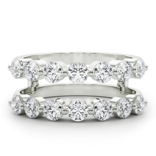 1 1/2 ct. tw. Single Shared Prong Ring Lab-Grown Diamond Ring Enhancer - Main View - Vowmira lab-grown diamond jewelry