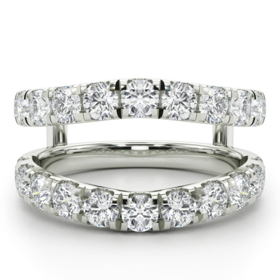2 ct. tw. Chevron Ring Lab-Grown Diamond Ring Enhancer - Main View - Vowmira lab-grown diamond jewelry