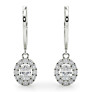 5/8 ct. tw. Oval Halo Lab-Grown Diamond Leverback Earrings - Side View