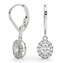 5/8 ct. tw. Oval Halo Lab-Grown Diamond Leverback Earrings - View 2