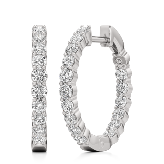 Merle Inside Out Lab-Grown Diamond Hoops - Main View