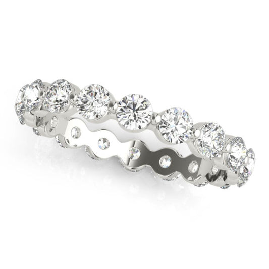 2.9mm Single Prong Eternity Lab-Grown Diamond Band - Main View - Vowmira lab-grown diamond jewelry