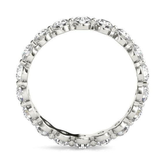 2.9mm Single Prong Eternity Lab-Grown Diamond Band - Detail View - Vowmira lab-grown diamond jewelry