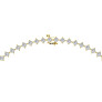 20 ct. tw. Kite Set Princess Tennis Lab-Grown Diamond Necklace - Detail View - Vowmira lab-grown diamond jewelry