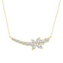 Marquise Curved Butterfly Fashion Lab-Grown Diamond Necklace - View 2 - Vowmira lab-grown diamond jewelry
