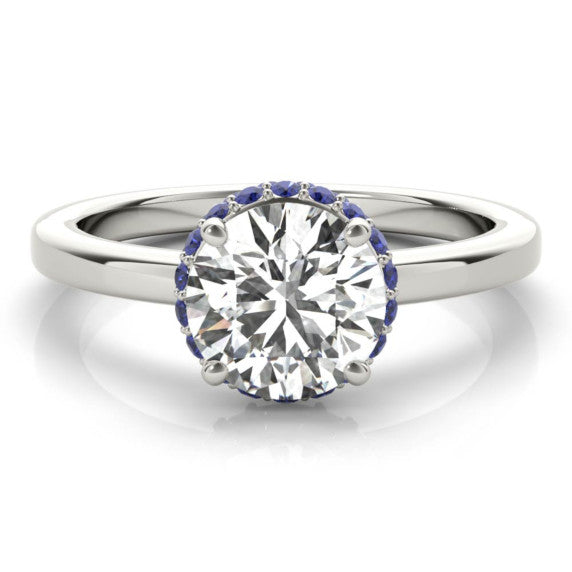 Sonia Sapphire Accent Lab-Grown Diamond Ring - Main View
