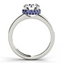 Sonia Sapphire Accent Lab-Grown Diamond Ring - Side View - Vowmira lab-grown diamond jewelry