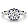 Magnolia Sapphire Accent Lab-Grown Diamond Ring - View 2