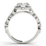 Magnolia Sapphire Accent Lab-Grown Diamond Ring - Side View - Vowmira lab-grown diamond jewelry