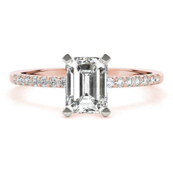 Solon Emerald Cut Lab-Grown Diamond Ring - Main View