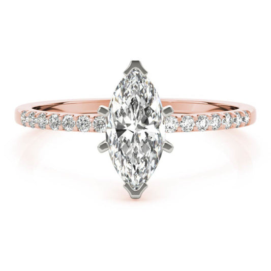 Solon Marquise Cut Lab-Grown Diamond Ring - Main View - Vowmira lab-grown diamond jewelry