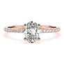 Solon Oval Lab-Grown Diamond Ring - Side View - Vowmira lab-grown diamond jewelry