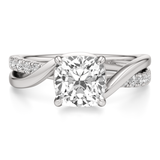 Autumn Cushion Cut Lab-Grown Diamond Ring - Main View - Vowmira lab-grown diamond jewelry