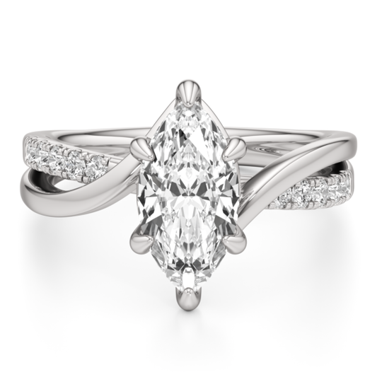 Autumn Marquise Cut Lab-Grown Diamond Ring - Main View - Vowmira lab-grown diamond jewelry