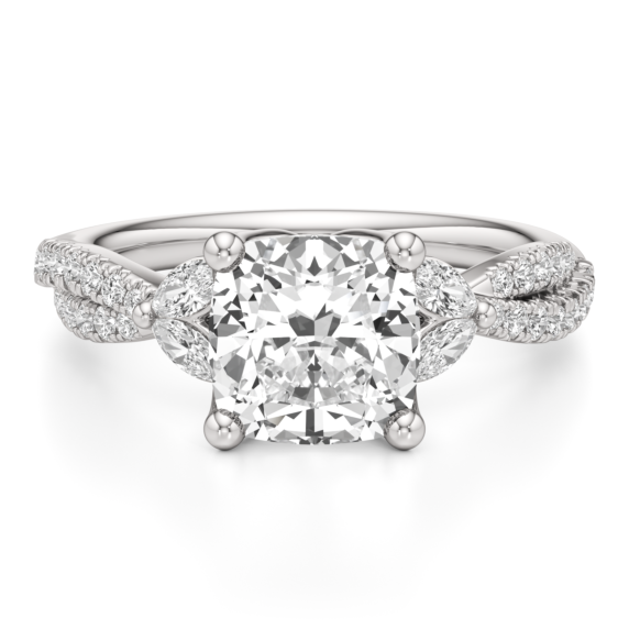 Ellie Cushion Cut Lab-Grown Diamond Ring - Main View