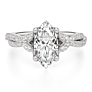 Ellie Marquise Lab Lab-Grown Diamond Ring - 1/3ct Pave Setting - Side View