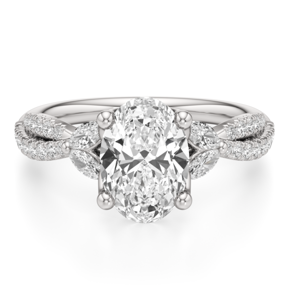 Ellie Oval Lab-Grown Diamond Ring - Main View - Vowmira lab-grown diamond jewelry