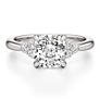 Arianna Cushion Cut Lab-Grown Diamond Ring - Side View - Vowmira lab-grown diamond jewelry