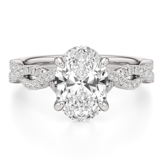 Rhea Oval Lab-Grown Diamond Ring - Main View - Vowmira lab-grown diamond jewelry