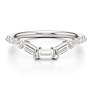 1/4 ct. tw. Baguette Contour Lab-Grown Diamond Band - Side View
