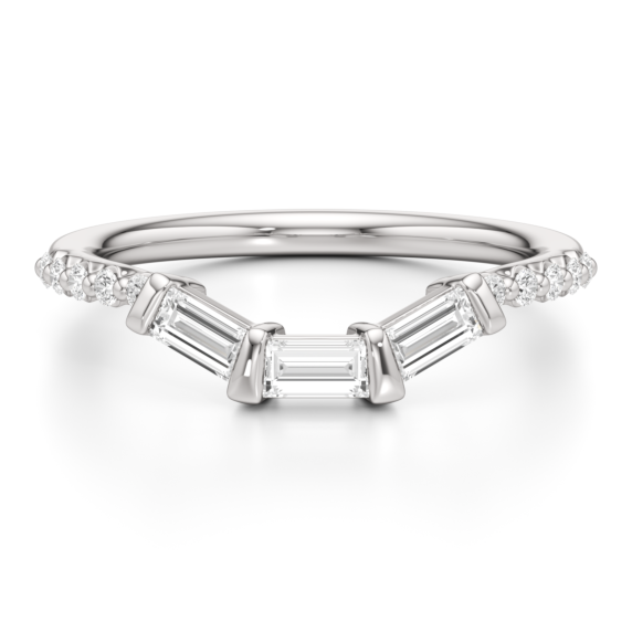 1/4 ct. tw. Baguette Contour Lab-Grown Diamond Band - Main View