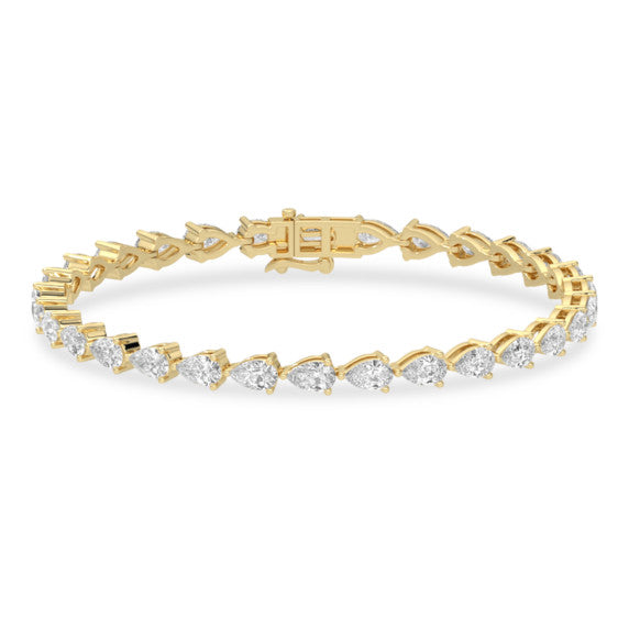 7 ct. tw. East-West Pear Tennis Bracelet Lab-Grown Diamond Jewelry - Main View