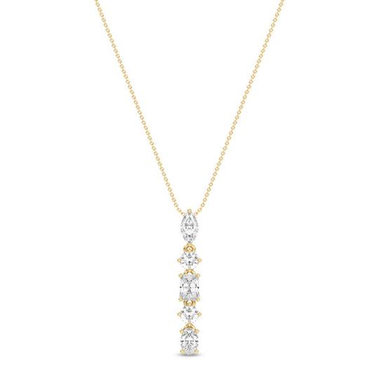 Pentavia Lab-Grown Diamond Pendant - Main View - Vowmira lab-grown diamond jewelry