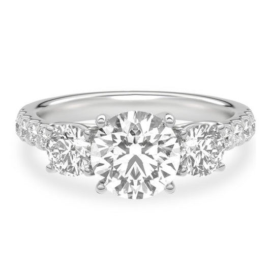 Harmony Round Lab-Grown Diamond Ring - Main View - Vowmira lab-grown diamond jewelry