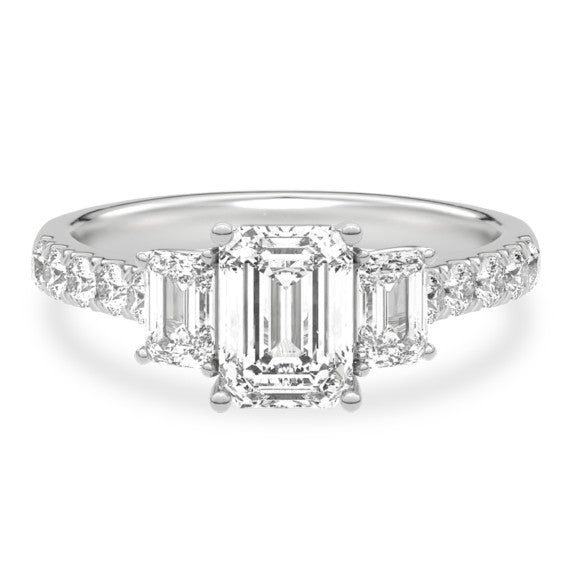 Harmony Emerald Lab-Grown Diamond Ring - Main View - Vowmira lab-grown diamond jewelry