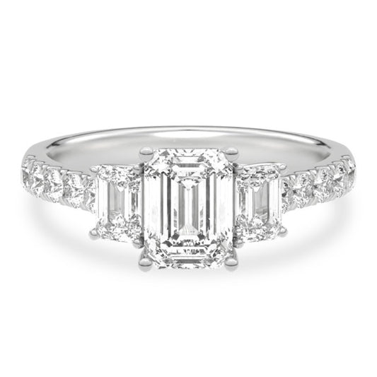 Harmony Emerald Lab-Grown Diamond Ring - Main View - Vowmira lab-grown diamond jewelry