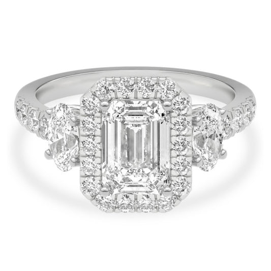 Tria Lab-Grown Diamond Ring - Main View - Vowmira lab-grown diamond jewelry