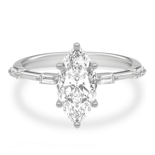 Avril Lab-Grown Diamond Ring - Main View - Vowmira lab-grown diamond jewelry