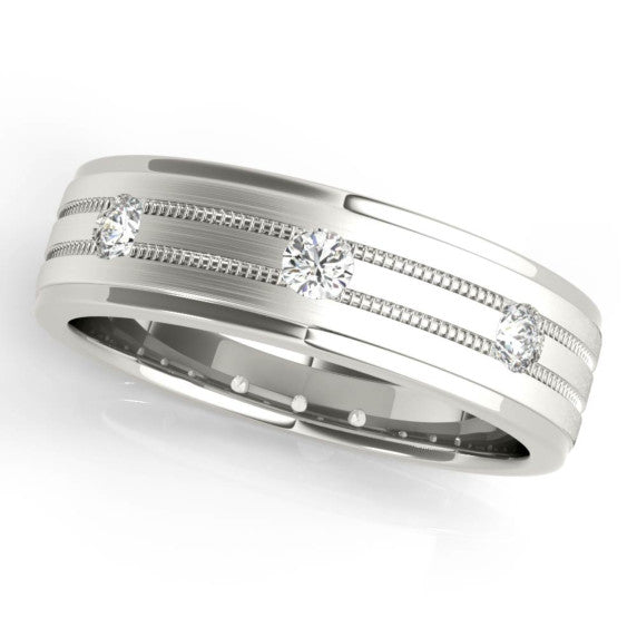 Athos Lab-Grown Diamond Band - Main View - Vowmira lab-grown diamond jewelry