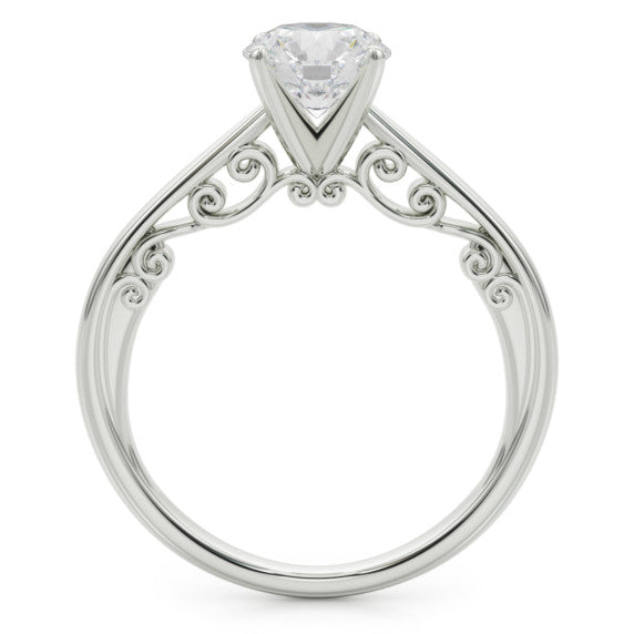 Fiddlehead Lab-Grown Diamond Ring - Detail View - Vowmira lab-grown diamond jewelry