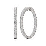 4 ct.tw. Hoops Earring in 14k White Gold Lab-Grown Diamond Earrings - View 2 - Vowmira lab-grown diamond jewelry