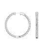 4 ct.tw. Hoops Earring in 14k White Gold Lab-Grown Diamond Earrings - Side View