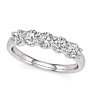 1 - 4 ct. Round 5-Stone Anniversary Lab-Grown Diamond Ring - View 2