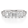 1 - 3 ct. Emerald 5-Stone Anniversary Lab-Grown Diamond Ring - Detail View