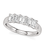 1 - 3 ct. Emerald 5-Stone Anniversary Lab-Grown Diamond Ring - Side View - Vowmira lab-grown diamond jewelry