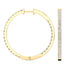 2 - 6 ct. Minimalist Princess-Cut Lab-Grown Diamond Hoops - View 2 - Vowmira lab-grown diamond jewelry