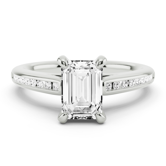 Zara Emerald Cut Lab-Grown Diamond Ring - Main View - Vowmira lab-grown diamond jewelry